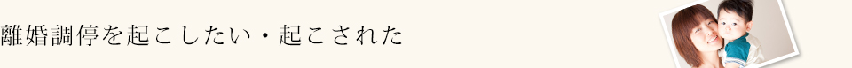 離婚調停を起こしたい・起こされた